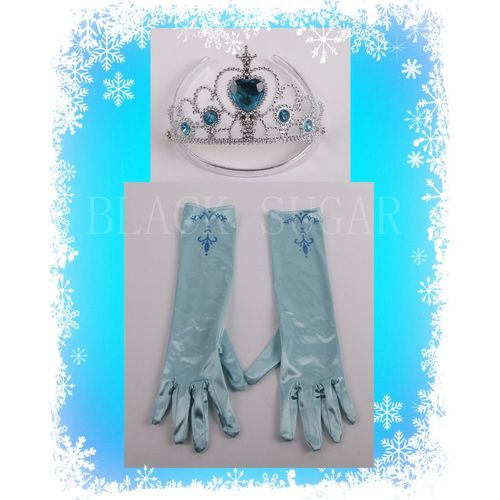 Gants Elsa Adulte Avec Diadème Bleu Pour Déguisement Parfait De Look Elsa La Reine Des Neiges Envoie Immédiat Bonne Qualité 