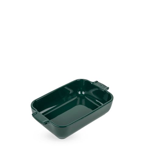 Plat Four Céramique Individuel Rectangle Vert Forêt 22 Cm Appolia