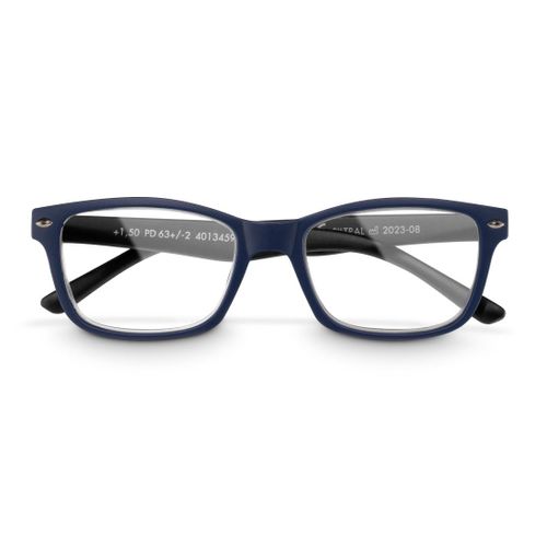 Paire De Lunettes, Plastique Recyclé, Bleu Foncé/Noir Mat, + 2,0 Dpt