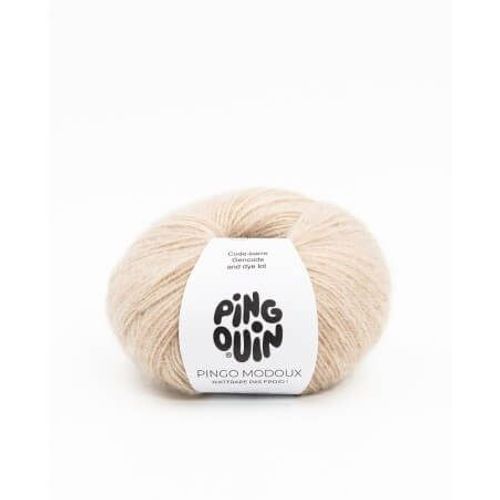Pelote De Laine Et Mohair Pingo Modoux - Douceur Et Style Réunis - Pingouin Taupe Marron