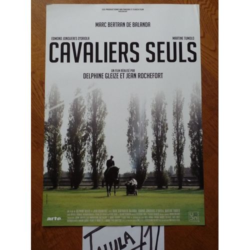 Cavaliers Seuls De Delphine Gleize Et Jean Rochefort - Affiche Originale De Cinéma 40 X 60 Cm