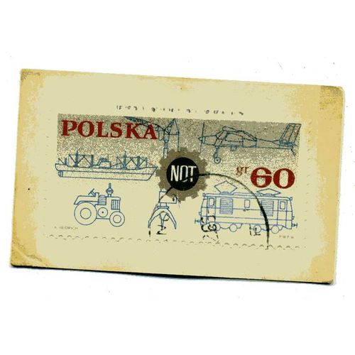 Timbre De  Pologne  Dans Pochette Publicitaire Des Années 60 "Café San Rivo"