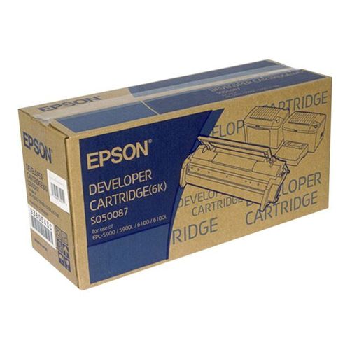 Epson S050087 - Noir - originale - cartouche de toner - pour EPL 5900, 5900L, 5900N, 5900PS, 6100, 6100L