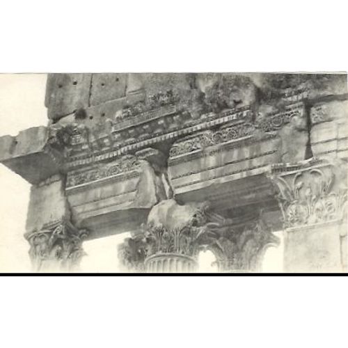 Liban Baalbeck 107. Détails Des Colonnes Cannelées Du Temple Carte Postale Postcard Ruines 