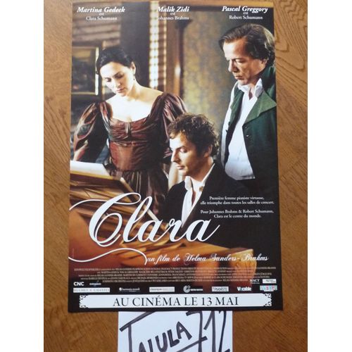 Clara De Helma Sanders-Brahms Avec Malik Zidi, Pascal Greggory, Martina Gedeck - Affiche Originale De Cinéma 40 X 60 Cm