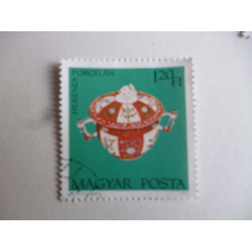 Timbre "Magyar Posta :Porcelaine Herendi 1972".