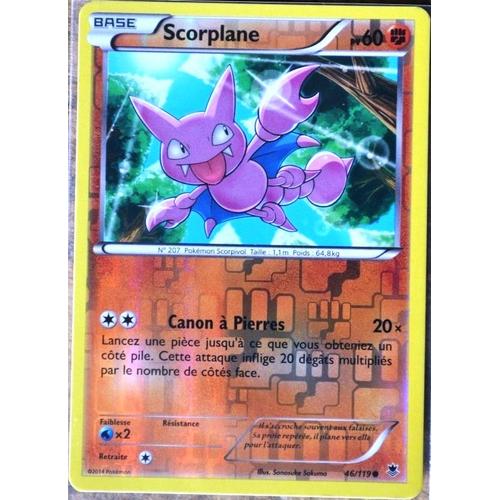 Carte Pokémon 46/119 Scorplane 60 Pv - Reverse Xy04 Vigueur Spectrale Neuf Fr