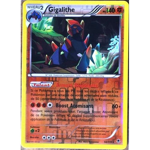 Carte Pokémon 50/119 Gigalithe 140 Pv - Super Rare Reverse Xy04 Vigueur Spectrale Neuf Fr