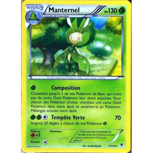 Carte Pokémon 7/119 Manternel 130 Pv Rare Xy04 Vigueur Spectrale Neuf Fr