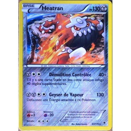 Carte Pokémon 63/119 Heatran 130 Pv - Super Rare Reverse Xy04 Vigueur Spectrale Neuf Fr