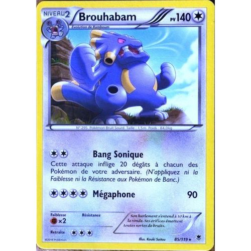 Carte Pokémon 85/119 Brouhabam 140 Pv Rare Xy04 Vigueur Spectrale Neuf Fr