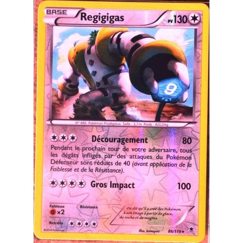 Carte Pokémon 86/119 Regigigas 130 Pv - Super Rare Reverse Xy04 Vigueur Spectrale Neuf Fr