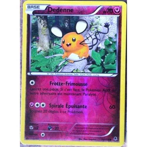 Carte Pokémon 70/119 Dedenne 70 Pv - Reverse Xy04 Vigueur Spectrale Neuf Fr