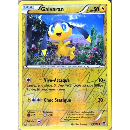 Carte Pokémon 29/119 Galvaran 60 Pv - Reverse Xy04 Vigueur Spectrale Neuf Fr