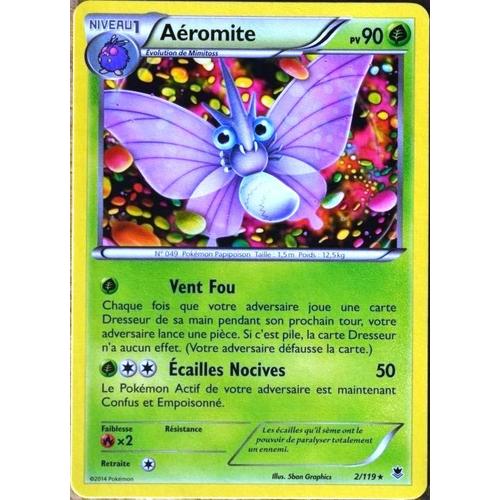 Carte Pokémon 2/119 Aéromite 90 Pv Rare Xy04 Vigueur Spectrale Neuf Fr