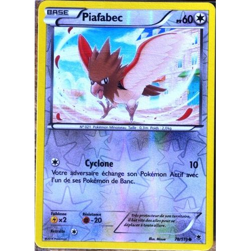 Carte Pokémon 78/119 Piafabec 60 Pv - Reverse Xy04 Vigueur Spectrale Neuf Fr