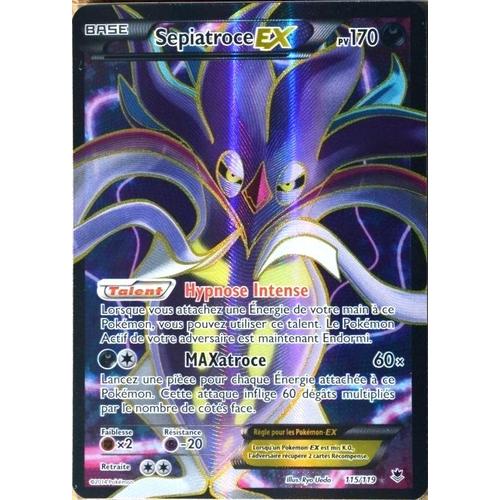 Carte Pokémon 115/119 Sepiatroce Ex 170 Pv Ultra Arre Full Art Xy04 Vigueur Spectrale Neuf Fr