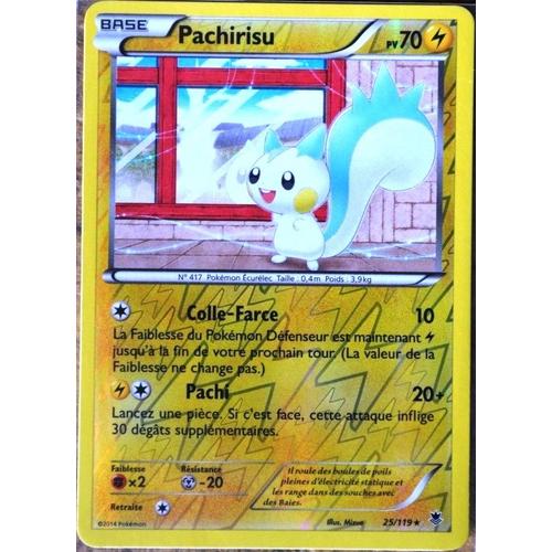 Carte Pokémon 25/119 Pachirisu 70 Pv - Rare Reverse Vigueur Spectrale Neuf Fr