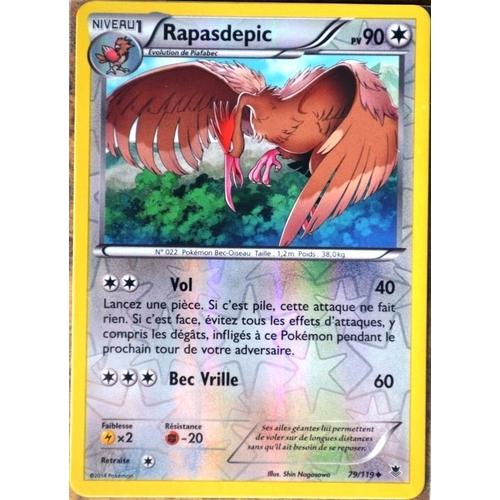 Carte Pokémon 79/119 Rapasdepic 90 Pv - Reverse Xy04 Vigueur Spectrale Neuf Fr