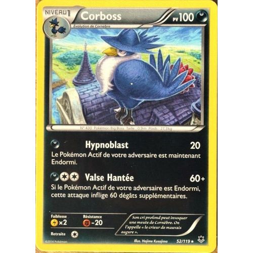 Carte Pokémon 52/119 Corboss 100 Pv Rare Xy04 Vigueur Spectrale Neuf Fr