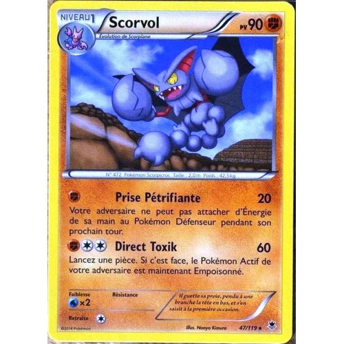 Carte Pokémon 47/119 Scorvol 90 Pv Rare Xy04 Vigueur Spectrale Neuf Fr