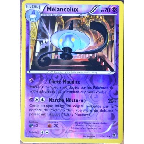 Carte Pokémon 42/119 Mélancolux 70 Pv - Reverse Xy04 Vigueur Spectrale Neuf Fr