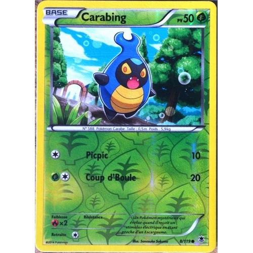 Carte Pokémon 8/119 Carabing 50 Pv - Reverse Xy04 Vigueur Spectrale Neuf Fr