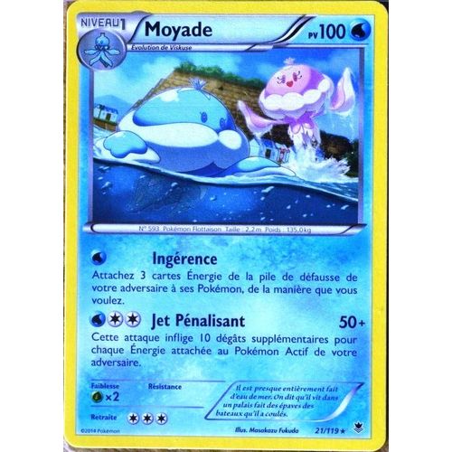 Carte Pokémon 21/119 Moyade 100 Pv Rare Xy04 Vigueur Spectrale Neuf Fr