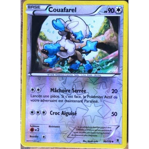 Carte Pokémon 90/119 Couafarel 90 Pv - Reverse Xy04 Vigueur Spectrale Neuf Fr