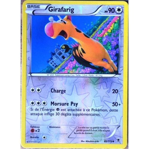 Carte Pokémon 82/119 Girafarig 90 Pv - Reverse Xy04 Vigueur Spectrale Neuf Fr