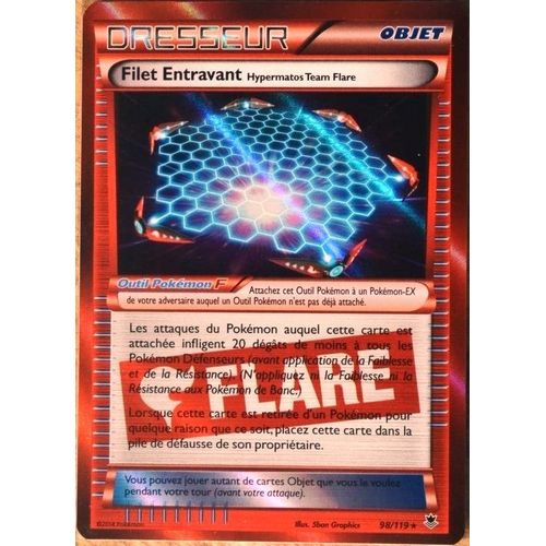 Carte Pokémon 98/119 Filet Entravant Holo Super Rare Xy04 Vigueur Spectrale Neuf Fr
