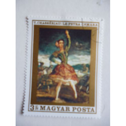 Timbre "Magyar Posta :Chasseriau :La Petra Camara".