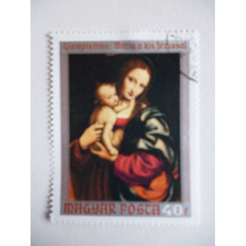 Timbre "Magyar Posta:Giampietrino :Vierge À L'enfant".