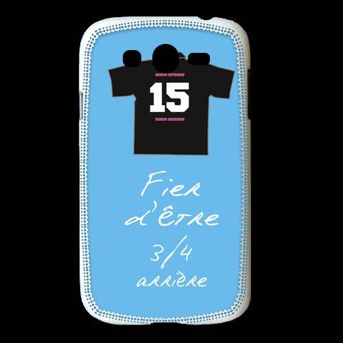 Coque Samsung Galaxy Grand 3/4 Arrière Bonus Offensif-Défensif Bleu 2