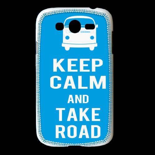 Coque Samsung Galaxy Grand Keep Calm Take Road Cyan