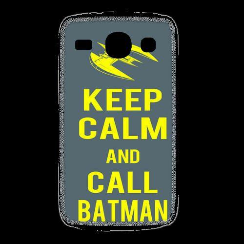 Coque Samsung Galaxy Alpha Keep Calm Call Batman Gris