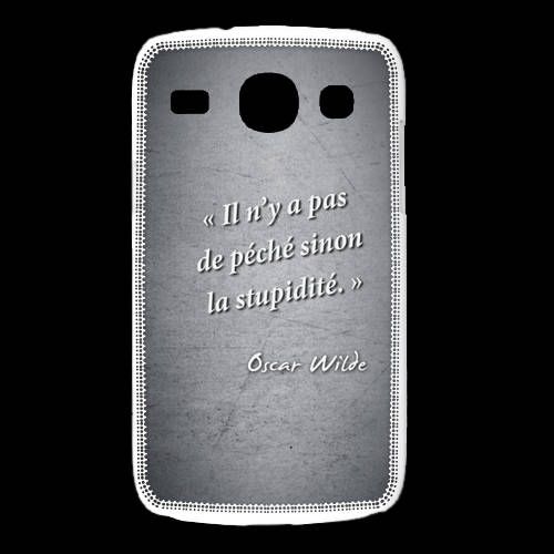 Coque Samsung Galaxy Alpha Peche Stupidite Citation Oscar Wilde Rakuten