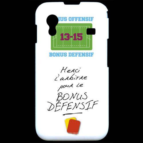 Coque Samsung Ace S5830 Merci L'arbitre Bonus Offensif-Défensif Blanc