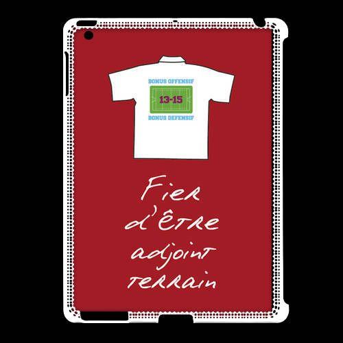 Coque Ipad 2/3 Bonus Offensif-Défensif Adjoint Terrain Rouge