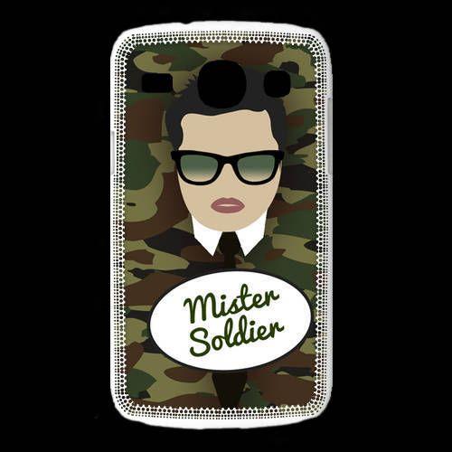 Coque Samsung Galaxy Core Mister Soldier Brun