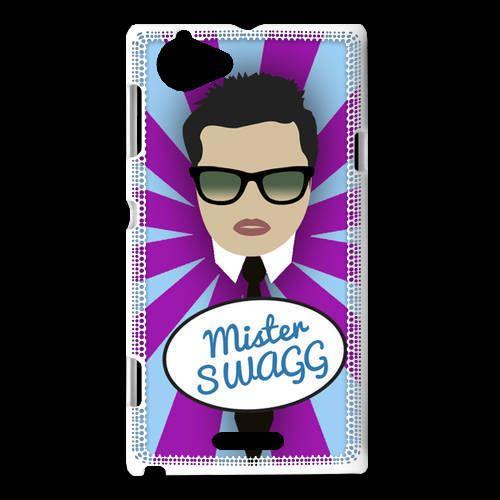 Coque Sony Xperia L Mister Swag Brun