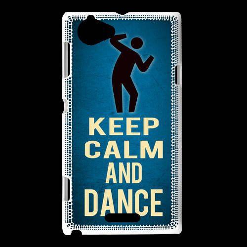 Coque Sony Xperia L Keep Calm And Dance Bleu