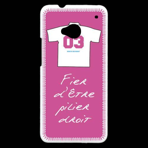 Coque Htc One Pilier Droit Bonus Offensif-Défensif Rose