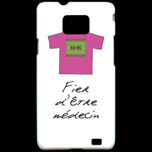 Coque Samsung Galaxy S2 Médecin Bonus Offensif-Défensif Blanc