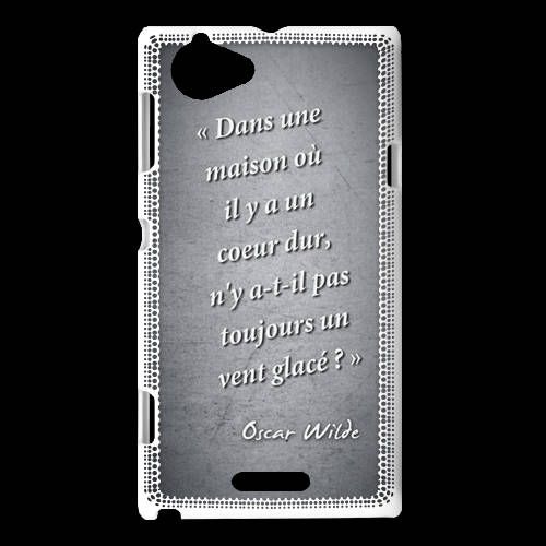 Coque Sony Xperia L Maison Coeur Citation Oscar Wilde Rakuten