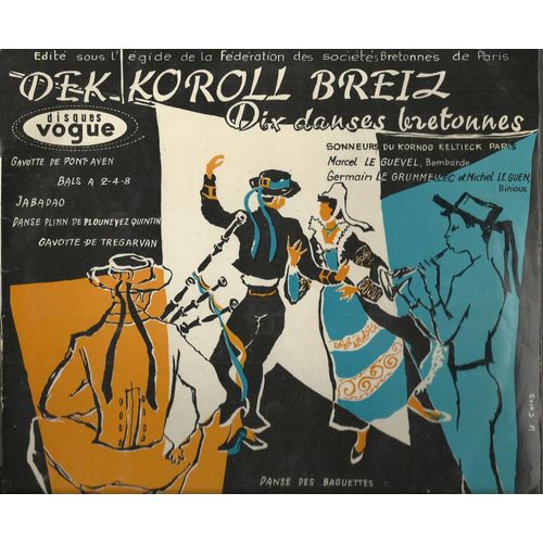 Dix Danses Bretonnes : Gavotte De Pont Aven, Jabadao, Danse Plinn De Plouneyez Quintin, Gavotte De Tregarvan, Danse Des Baguettes, Gwenedour, Ridée De Locmariaquer, Danse Ficel De Rostrenen, ...(25cm)