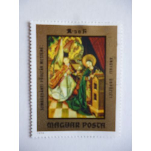 Timbre "Magyar Posta; L'annonciation".
