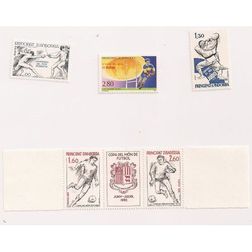 Andorre- Lot De Timbres Neufs Thème Sport