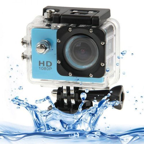 Caméra sport étanche 30m caméra action Full HD 1080p 12MP Bleu