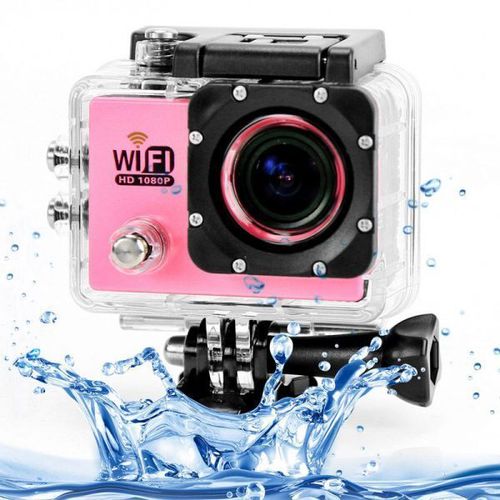 Camera sport wifi étanche caisson waterproof 12 MP Full HD Rose